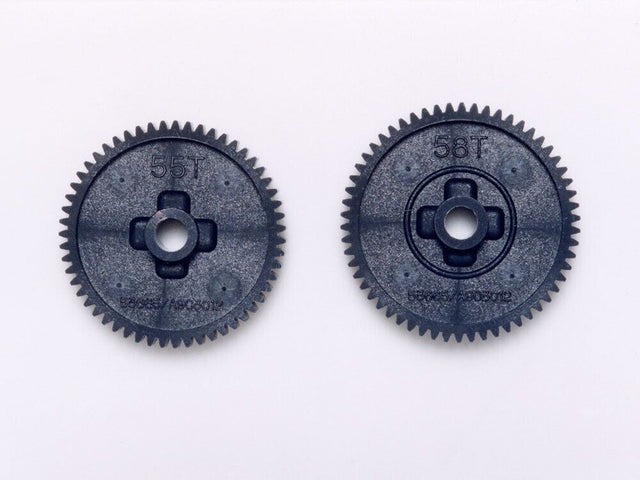 Tamiya 53665 TT01 Spur Gear Set (55T/58T), (TT-01/TT01D/TT01E/TT01ES/TT01R), NIP