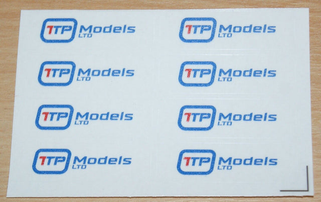 TTP Models Ltd 50mm x 15mm Stickers/Decals (8 Pcs.) (For Tamiya RC Cars), NEW