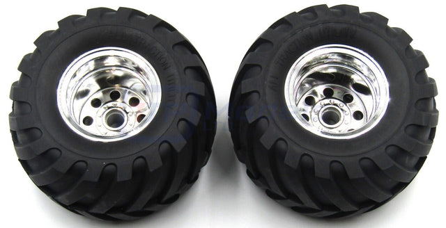 Tamiya 58242 Wild Willy 2/Mad Bull, 9805618/19805618 Front Tire & Wheel (2 Pcs.)