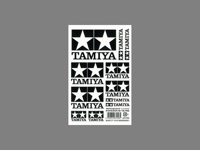 Tamiya 67258 Official Logo Sticker/Decal Set Mono (Black & White), NIP