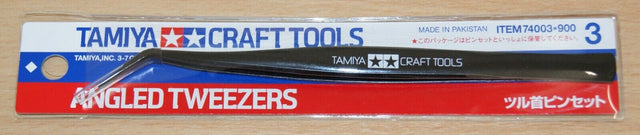 Tamiya 74003 Craft Tools, Angled Tweezers for RC & Plastic Kits, NIP