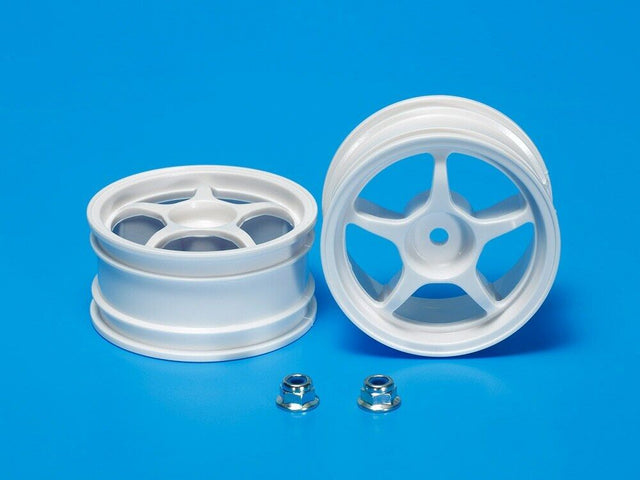 Tamiya 53232 One-Piece Racing Spoke Wheels (1 Pair), (TA02/TA03/TT02/TA04S), NIP