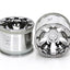 Tamiya 54833 T3-01 Wheels for Rear Wide Pin Spike Tires (Chrome Plated, 2 Pcs.)