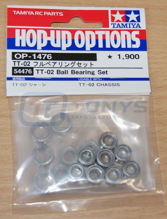 Tamiya 54476 TT-02 Ball Bearing Set, (TT02/TT02D/TT02T), NIP