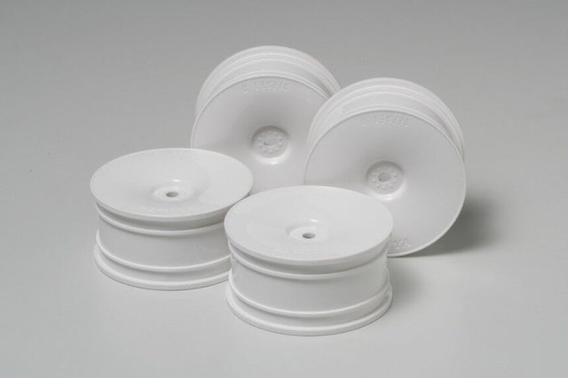 Tamiya 53914 White Dish Wheel 4 Pcs. (26mm Width, Offset 0), (TT01/TT02/F103GT)