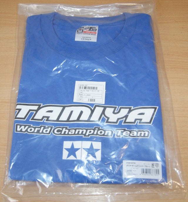 Tamiya 66789 Official World Champion Team T-Shirt (XL, 42in Chest) Blue, NIP