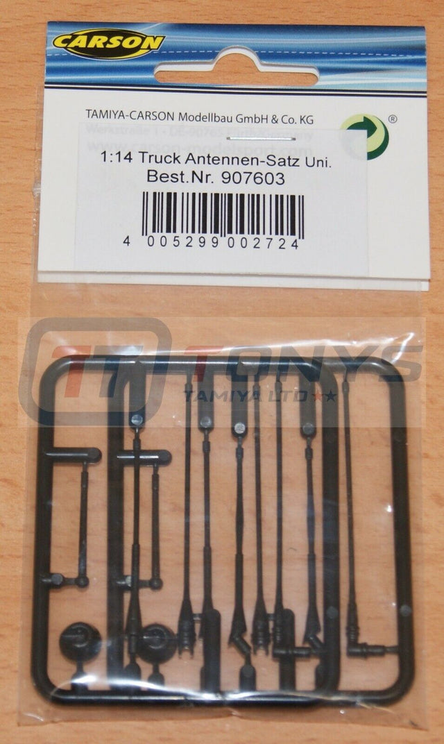 Carson C907603/500907603 1/14 Universal Antenna Set, (For Tamiya Trucks), NIP