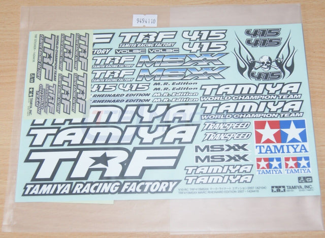 Tamiya 42104 TRF415MSXX Marc Rheinard Edition Kit, 9494110 Decals/Stickers, NIP