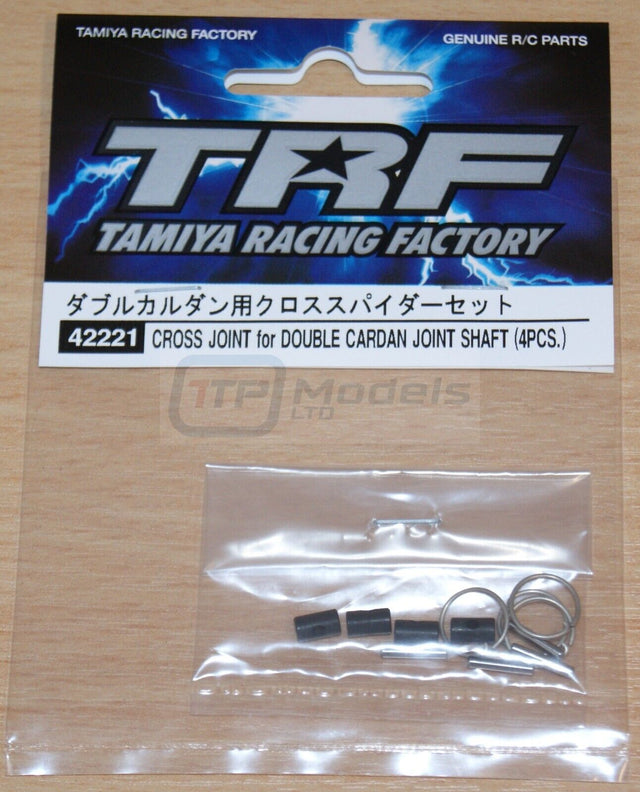 Tamiya 42221 Cross Joint for Double Cardan Joint Shaft (4 Pcs.), (TRF419x), NEW