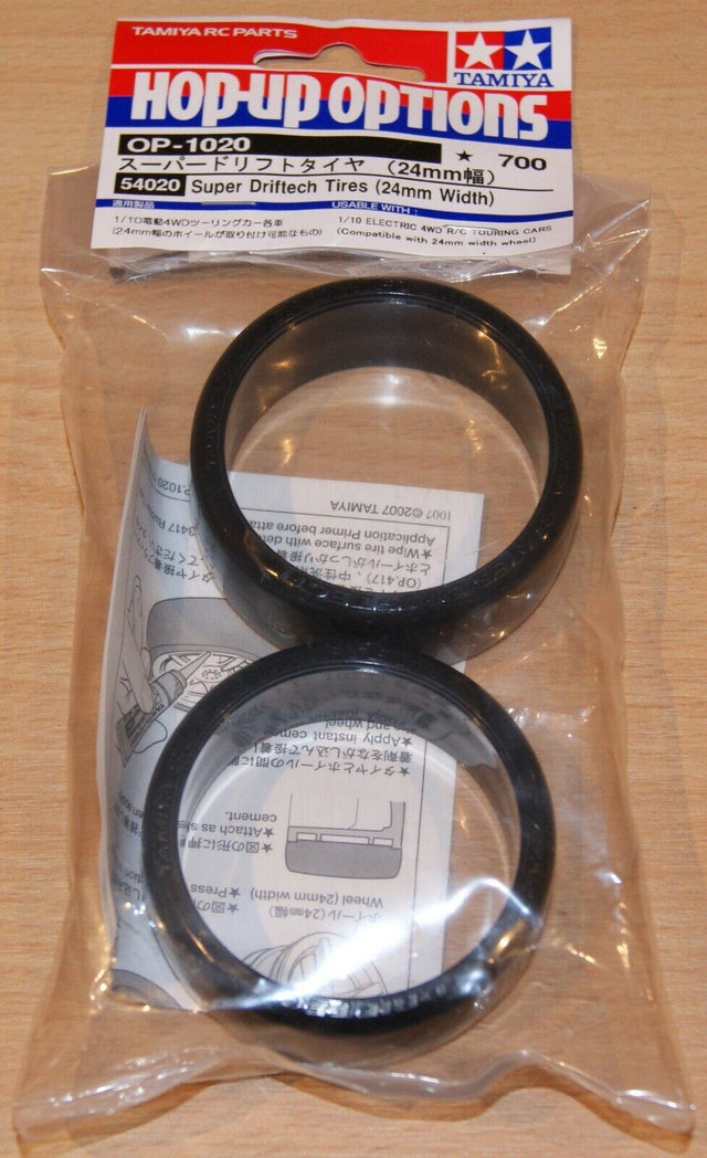 Tamiya 54020 Super Driftech/Drift Tires (24mm Width), (TT01D/TT02D/TB02D/TB03D)