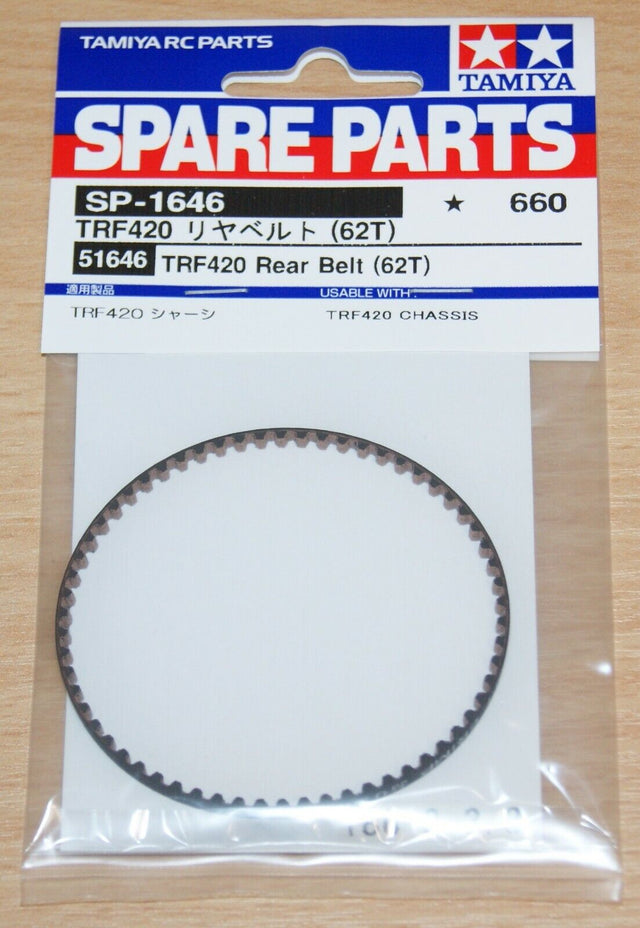 Tamiya 51646 TRF420 Rear Belt (62T), (For 42345 TRF420 Chassis Kit), NIP