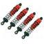 Carson 500405715 1:10 Red Aluminum Oil Damper Set (4 Pcs.) Buggy 100mm, (Tamiya)