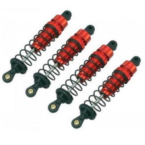 Carson 500405715 1:10 Red Aluminum Oil Damper Set (4 Pcs.) Buggy 100mm, (Tamiya)