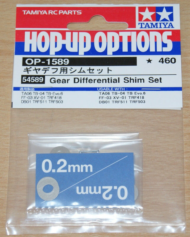 Tamiya 54589 Gear Differential Shim Set, (TA06/TB04/TRF418/TRF419/FF03/XV01/M07)