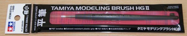 Tamiya 87213 Modelling HG II Flat Paint Brush Extra Small, for RC & Plastic Kits