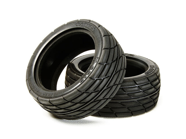 Tamiya 53227 M2 Radial Tires/Tyres (1 Pair) (TA01/TA02/TA03/TL01/TT01/TT02), NIP