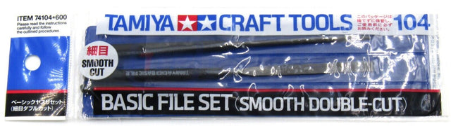 Tamiya 74104 Craft Tools Basic File Set (Smooth Double-Cut) for RC & Static Kits