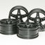 Tamiya 51263 Twin 5-Spoke Wheels 4 Pcs. (Black, 26mm/+4) (Ferrari FXX) TT02, NIP