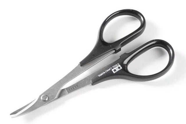 Tamiya 74005 Curved Scissors for Plastic, (Lexan/Polycarbonate RC Bodies), NIP