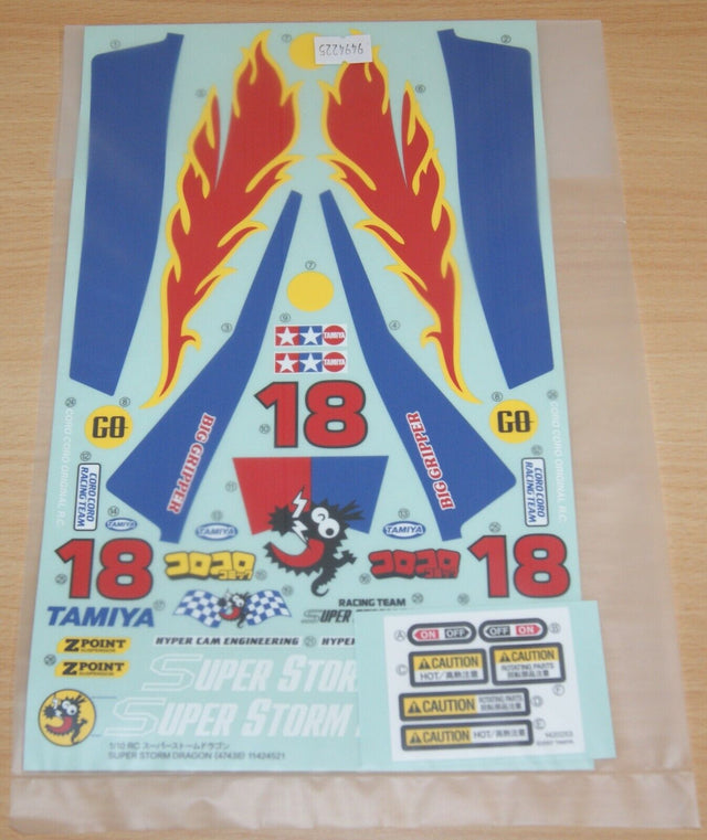 Tamiya 47438 Super Storm Dragon, 9494225/19494225 Decals/Stickers, NIP