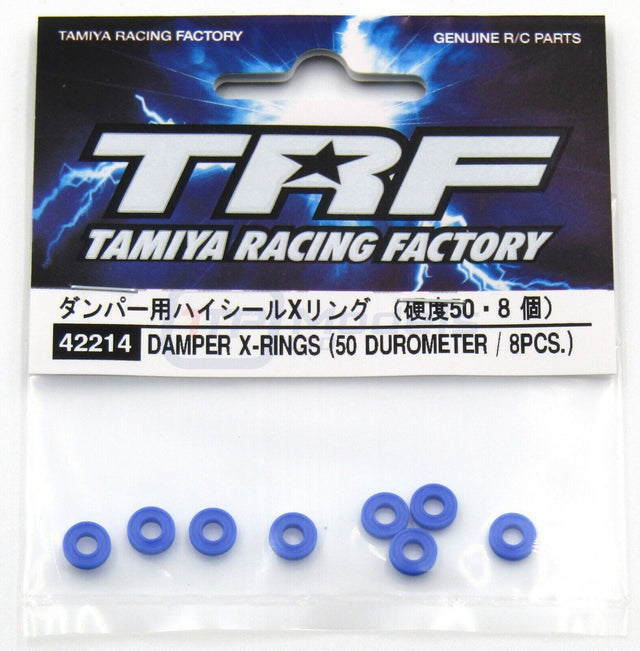 Tamiya 42214 TRF Damper X-Rings (50 Durometer / 8 Pcs.), (TA07/TA08/TRF420), NIP