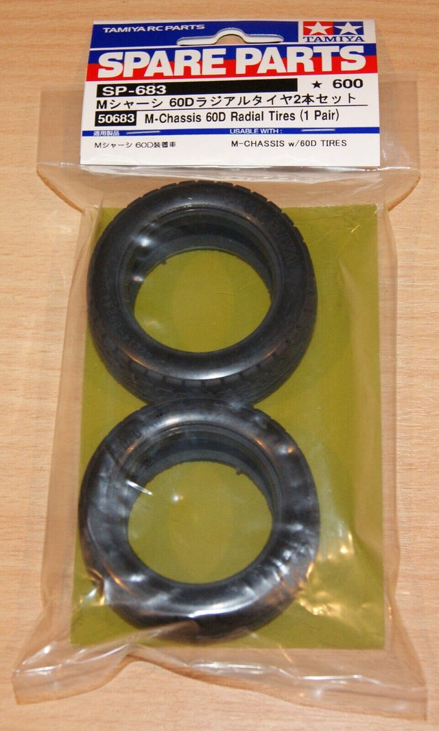 Tamiya 50683 M-Chassis 60D Radial Tires/Tyres (1 Pair) (M03/M05/M05/M06/M07/M08)