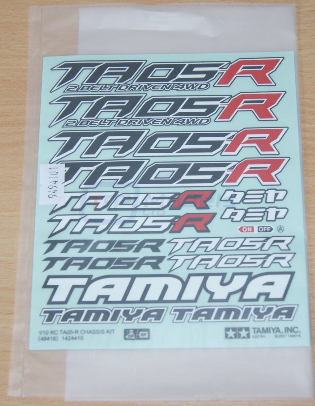 Tamiya 49418 TA05-R Chassis Kit, 9494101/19494101 Decals/Stickers (Log ...