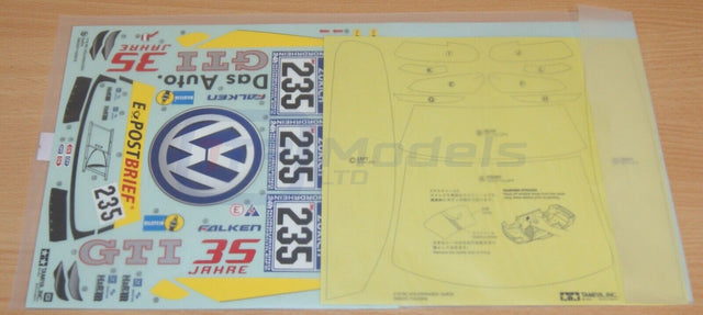 Tamiya 58533 Volkswagen Golf24/TT01E, 9495737/19495737 Decals & Masking, NIP