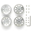 Tamiya 56518 Metal-Plated Rear Wheels (22mm Width/Matte Finish), (Scania/MAN)