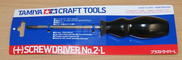 Tamiya 74006 JIS (+) Screwdriver No.2 Large, For Radio Control Car/Truck Kits