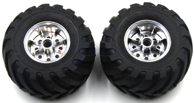 Tamiya 58242 Wild Willy 2/Mad Bull, 9805618/19805618 Front Tire & Wheel (2 Pcs.)