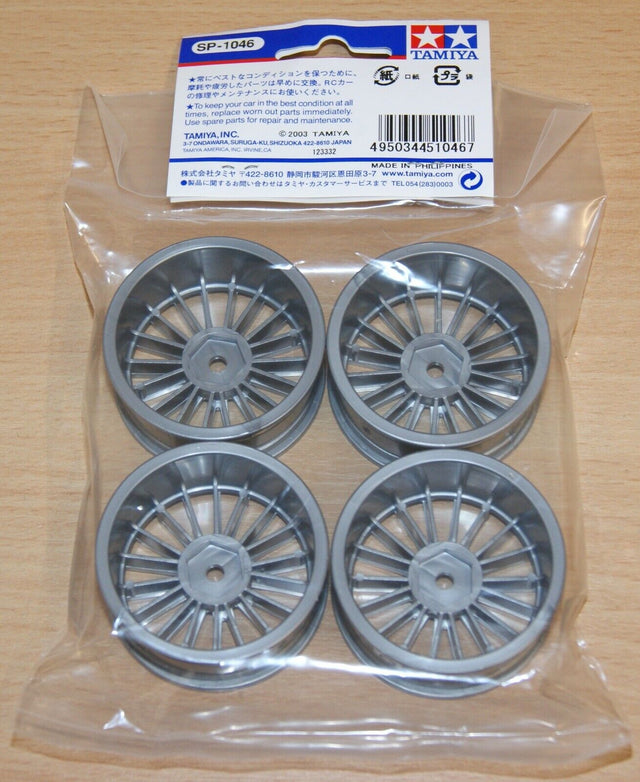 Tamiya 51046 Medium-Narrow 18-Spoke Wheels (Offset 0) (TA07/TA08/TB04/TB05/TC01)