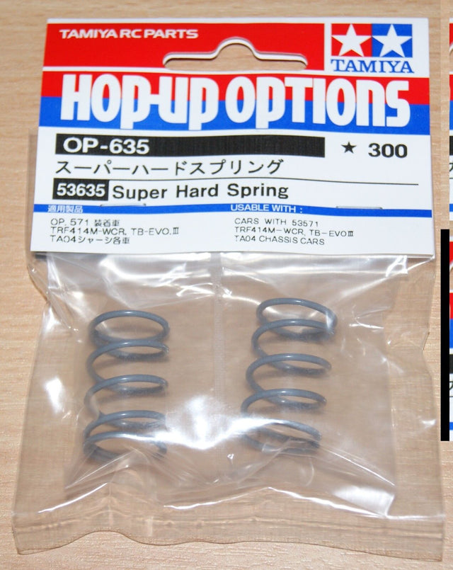 Tamiya 53635 TRF Super Hard Spring (2 Pcs.), (TRF417/TRF418/TRF419), NIP