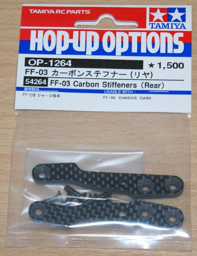 Tamiya 54264 FF-03 Carbon Stiffeners (Rear), (FF03/FF03 Pro/FF03R), NIP