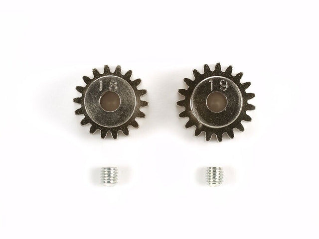 Tamiya 50355 18T, 19T AV Pinion Gear Set, (TA01/TA02/M02/M03/M04/M05/TT01/TT02)