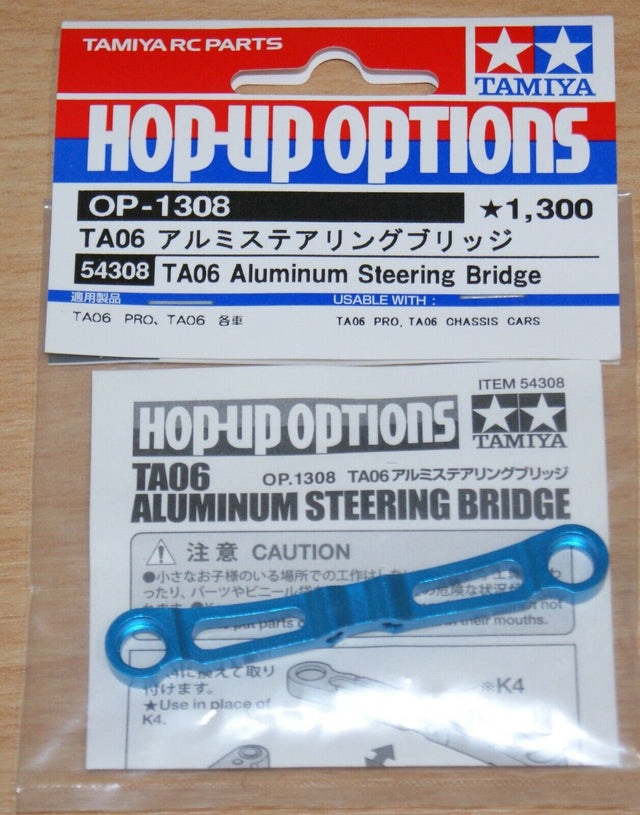 Tamiya 54308 TA06 Aluminium Steering Bridge, (TA-06/TA06Pro/TA06MS/TA06R), NIP