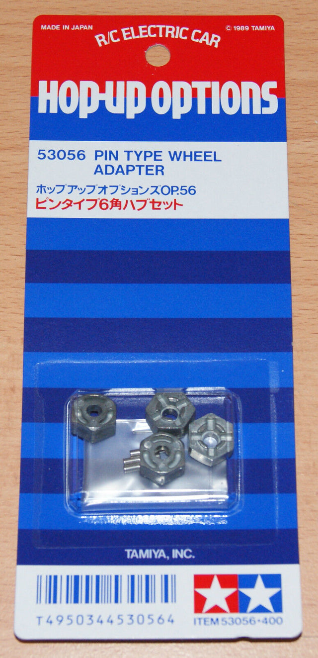 Tamiya 53056 Pin Type Wheel Adapter (TA01/TA02/TA03/TT01/TT02/TL01/M05/M07), NIP