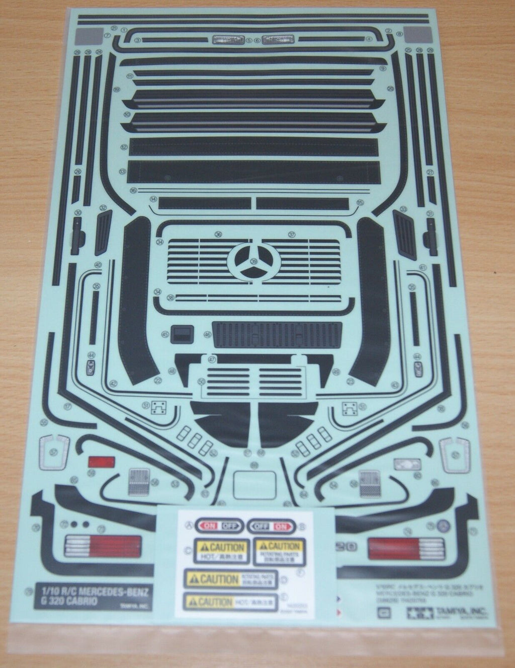 Tamiya 58629 Mercedes-Benz G 320 Cabrio/MF-01X, 9495880/19495880 Decal ...
