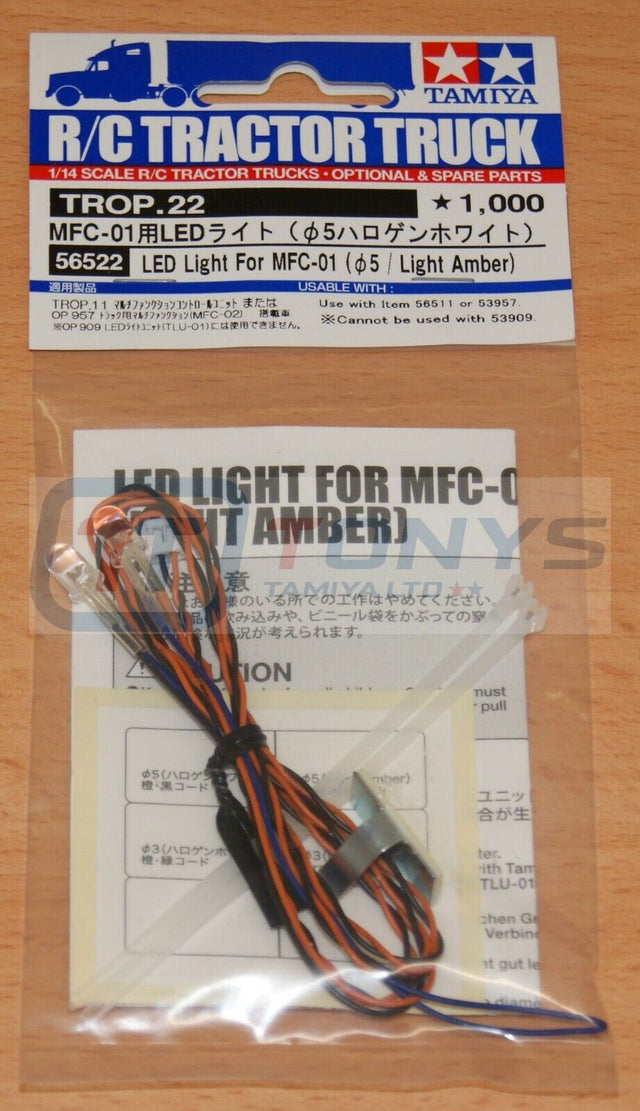 Tamiya 56522 LED Light For MFC-01 (5mm/Light Amber), (MFC-02/MFC-03), NIP