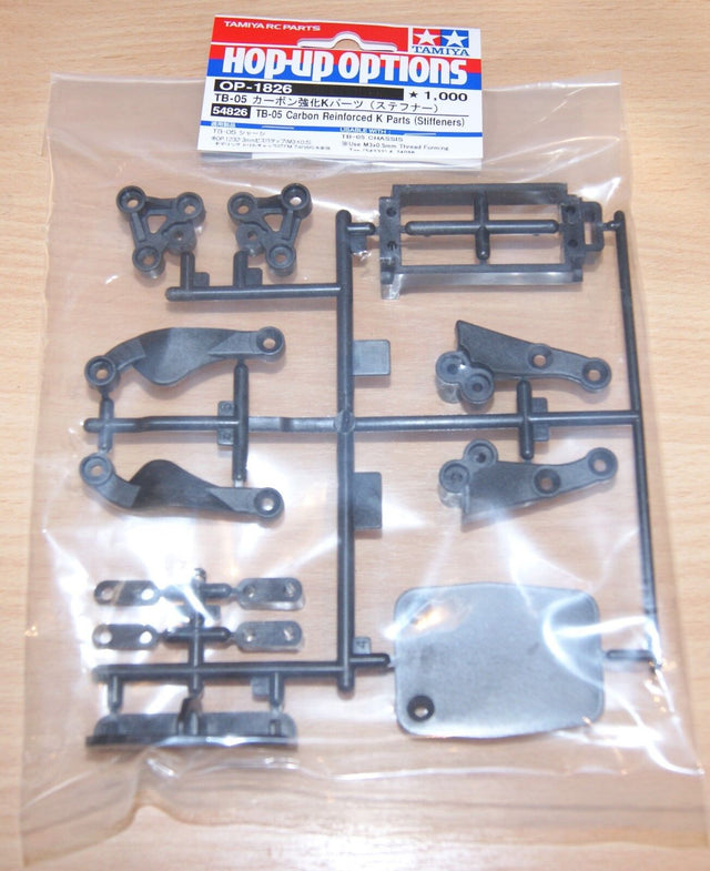 Tamiya 54826 TB-05 Carbon Reinforced K Parts (Stiffeners), (TB05/TB05R), NIP