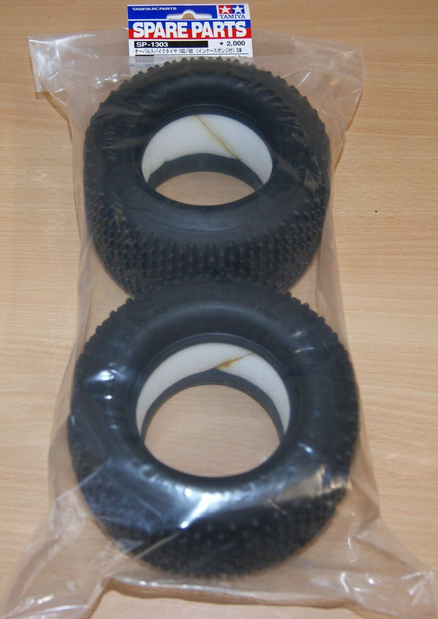 Tamiya 51303 Oval Spike Tires/Tyres 150/80 (2 Pcs.), (TNX 5.2R/Nitrage 5.2), NIP