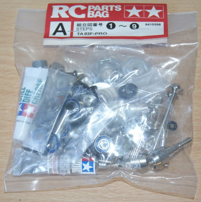 Tamiya 58177 TA03F-Pro, 9415268/19415268 Metal Parts Bag A, NIP