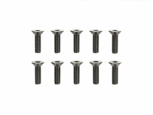 Tamiya 51629 3x10mm Steel Countersunk Hex Head Screws 10Pcs TRF/TB Evo/XV-02 Pro