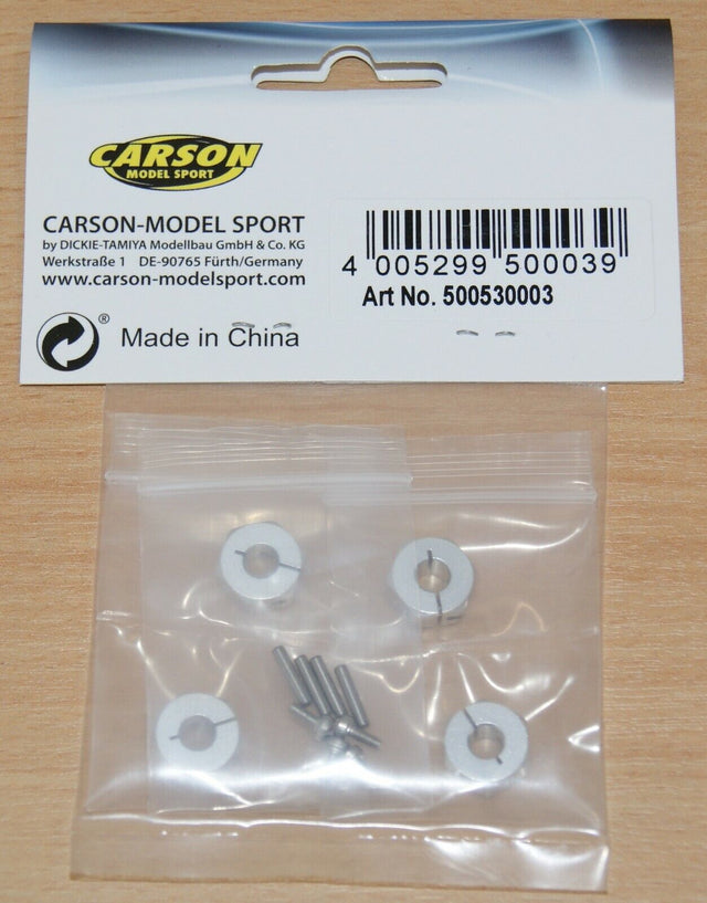 Carson 500530003 Aluminum Wheel 12mm Hex Drive Adapter (4 Pcs.) Tamiya TT01/TT02