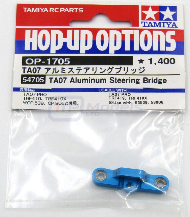 Tamiya 54705 TA07 Aluminum Steering Bridge. (TA08 Pro/TA07R/TRF419/TRF419X), NIP