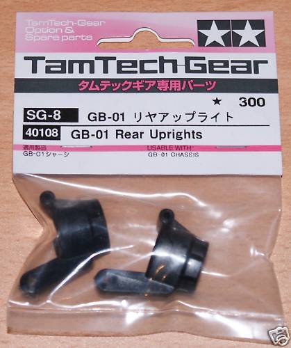 Tamiya 40108 TamTech-Gear GB-01 Rear Uprights, (GT-01/GB-02), NIP