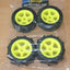 Carson 500900155/C900155 2WD Paddle Tires 4 Pcs. (Neon Yellow), Tamiya DT02/DT03