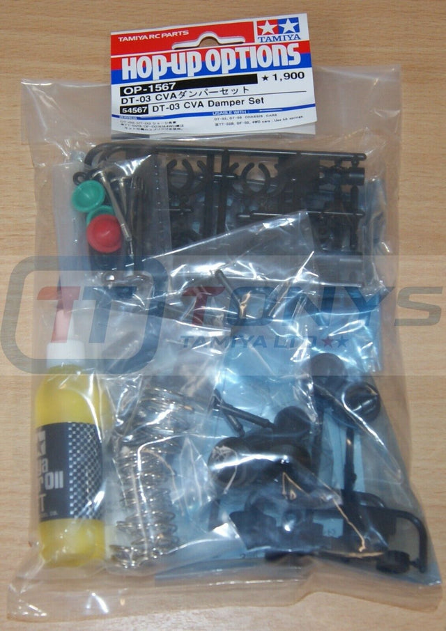 Tamiya 54567 DT-03 CVA Oil Damper/Shock Set (DT01/DT02/DT03/DF02/TT02B), NIP