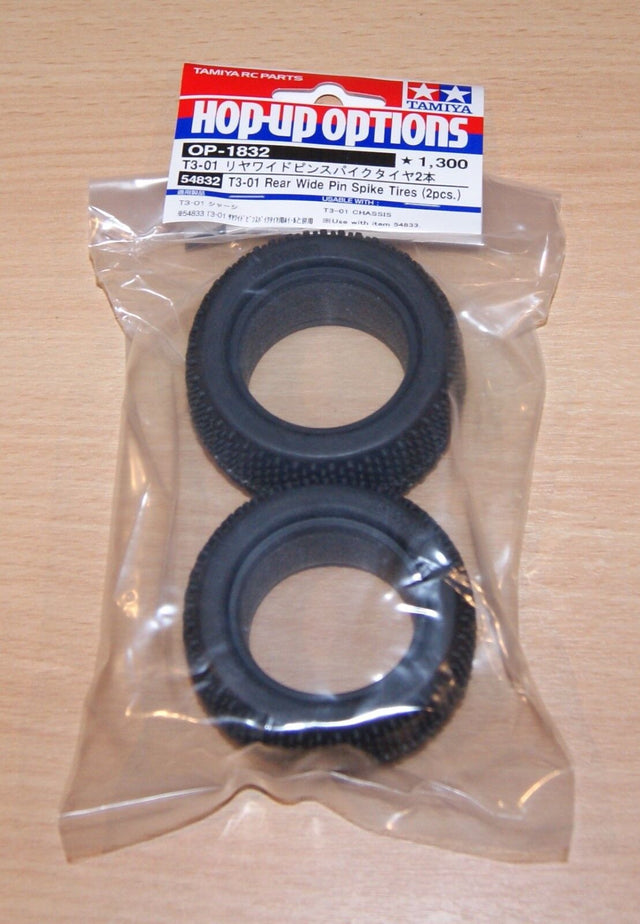 Tamiya 54832 T3-01 Rear Wide Pin Spike Tires/Tyres (Dancing/Dual Rider/T301) NIP