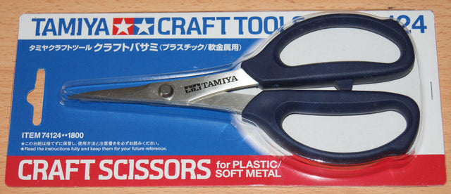 Tamiya 74124 Craft Scissors for Plastic (Lexan/Polycarbonate RC Bodies), NIP